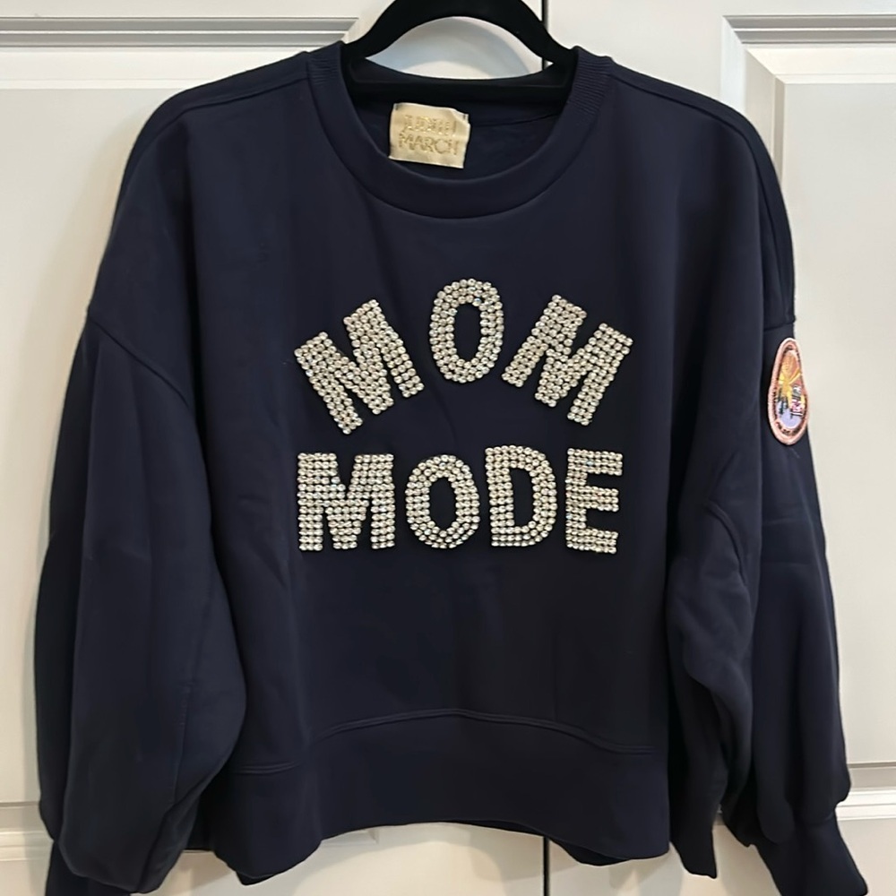 Judith March Navy 'Mom Mode' Sweatshirt